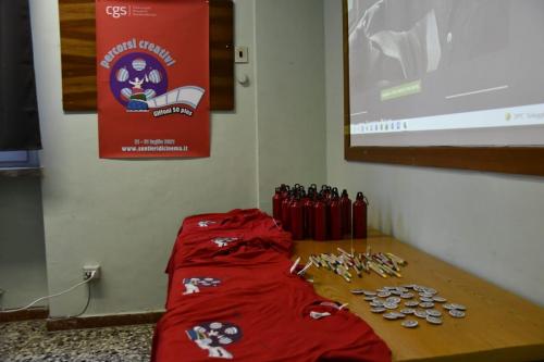 Ancona - kit CGS per il Giffoni: maglia, penna, borraccia, spilla