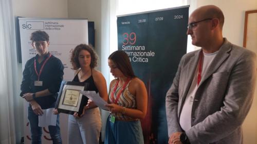 (6 settembre) Immagini della premiazione presso la Casa della Critica